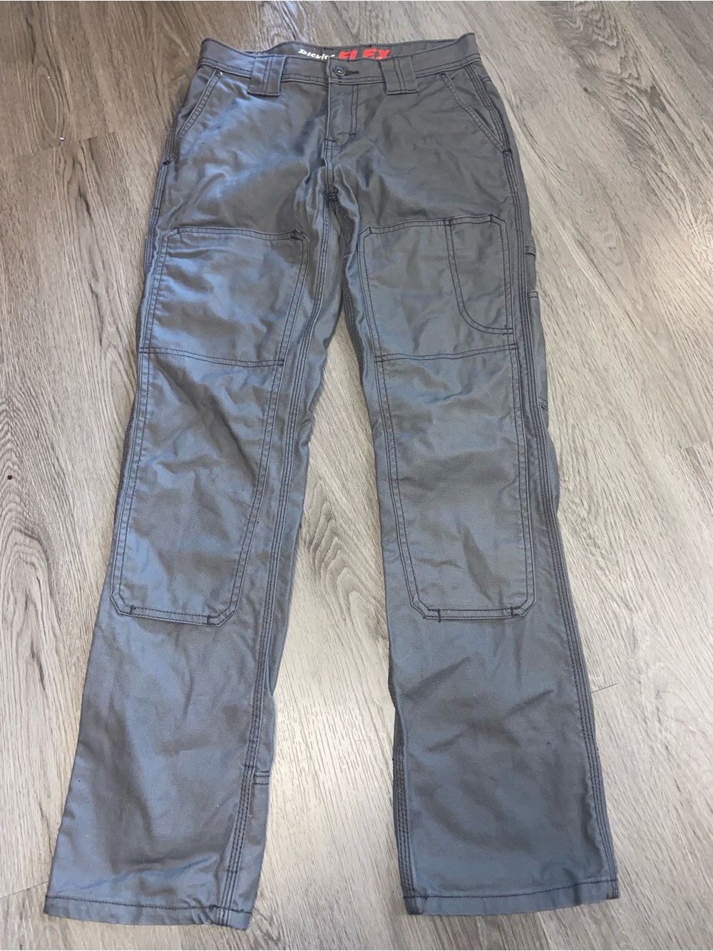 Dickies Double Knee Gray Cargo Work Pants - Straight Leg